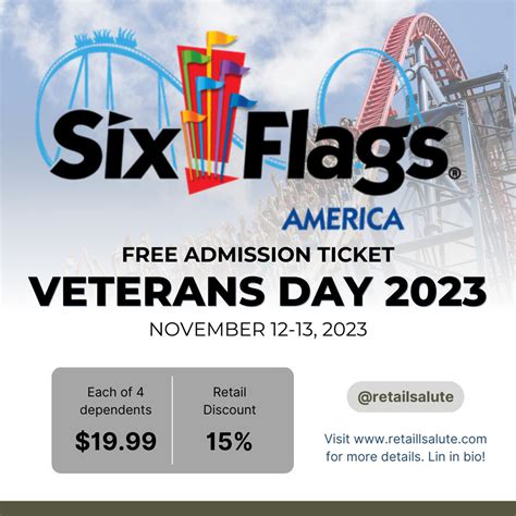 six flags veterans day discount